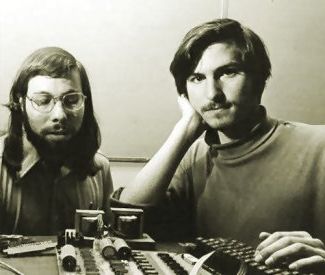 Steve Wozniak & Steve Jobs nurturing their baby
