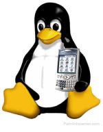 Tux with a phone
